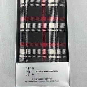 INC 3-IN-1 WALLET CLUTCH Argyle